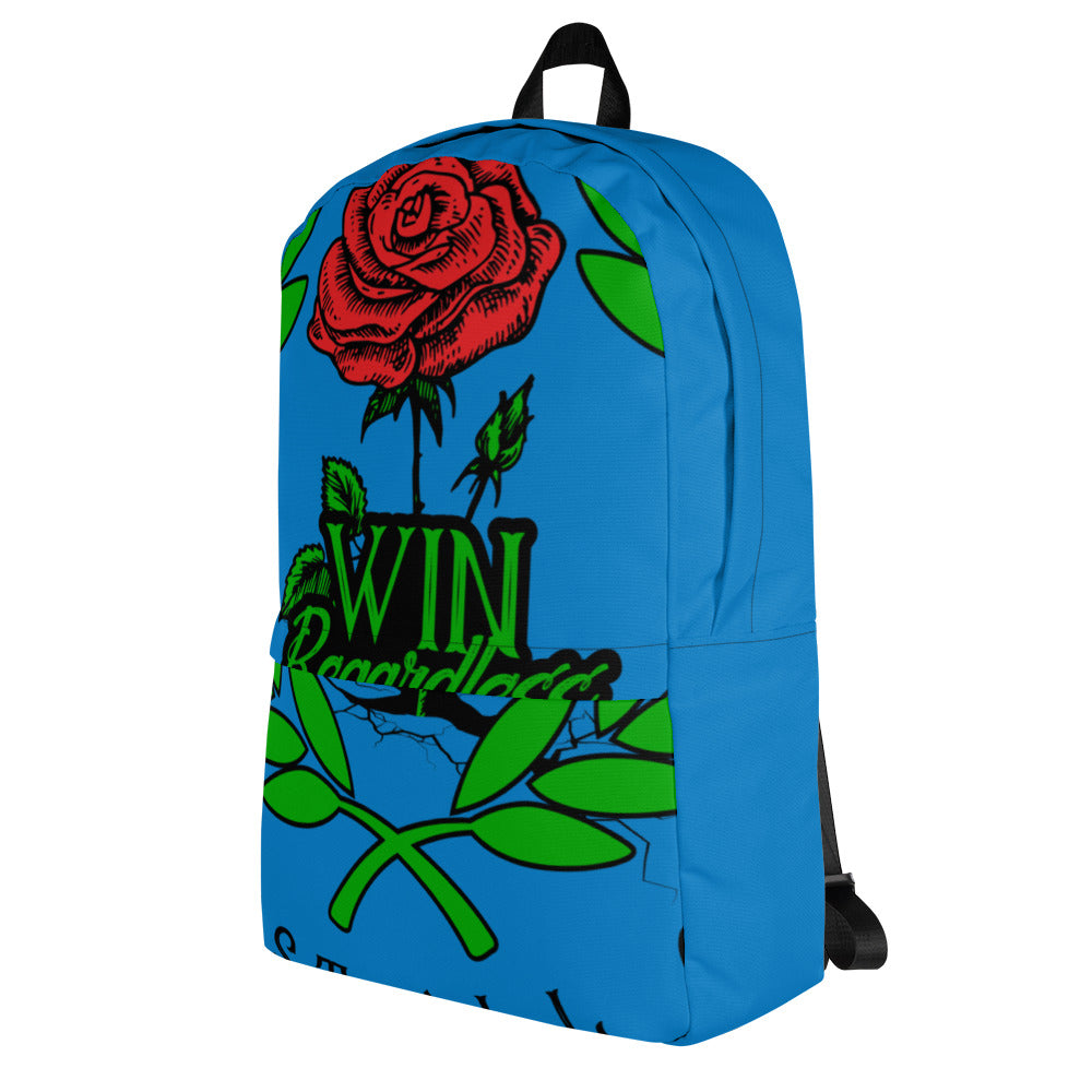 Win Rose Blue Backpack