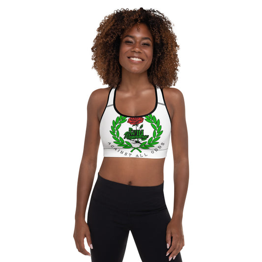 Win (logo 1 back WR) Padded Sports Bra