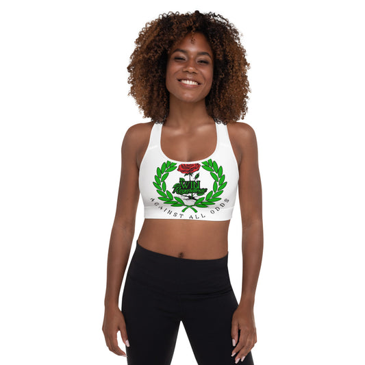 Win (logo 1 back WR) Padded Sports Bra