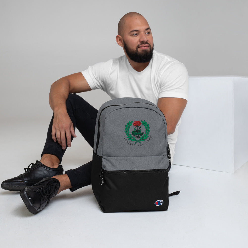 Win Regardless(logo 1) Embroidered Champion Backpack