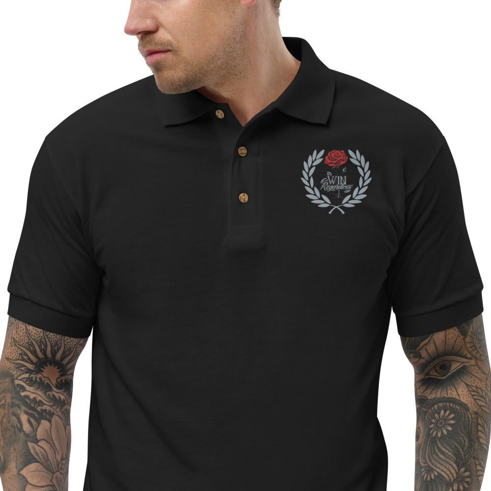 Win Regardless Embroidered Polo Shirt