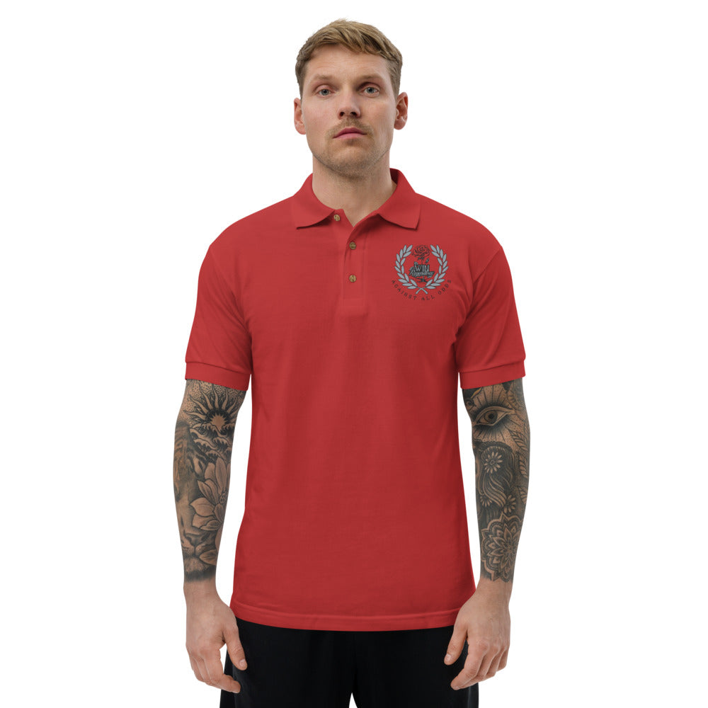 Win Regardless Embroidered Polo Shirt