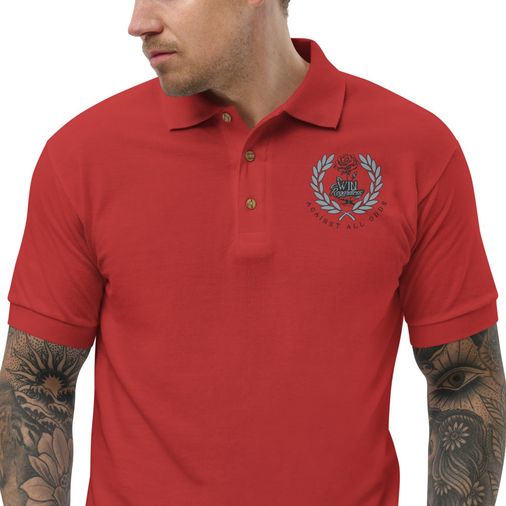 Win Regardless Embroidered Polo Shirt