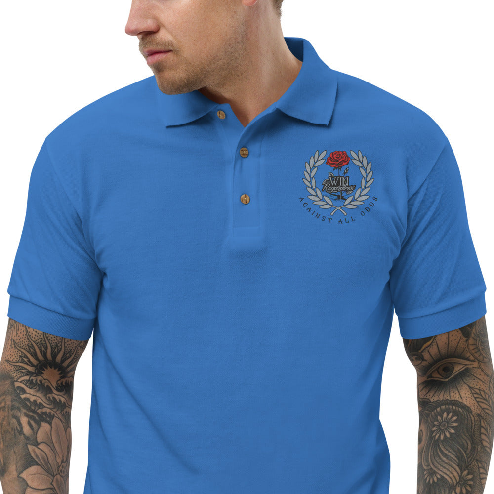 Win Regardless Embroidered Polo Shirt