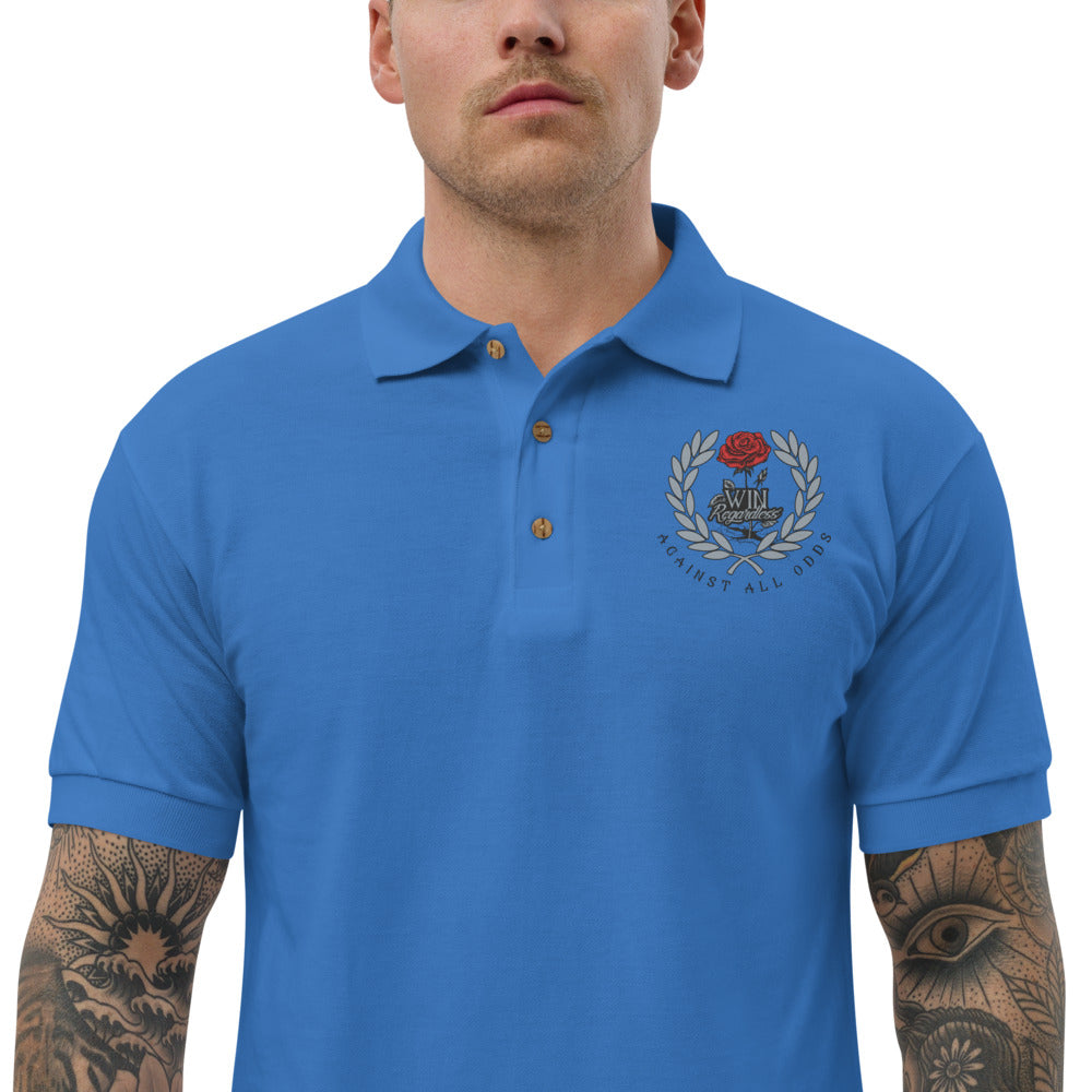 Win Regardless Embroidered Polo Shirt