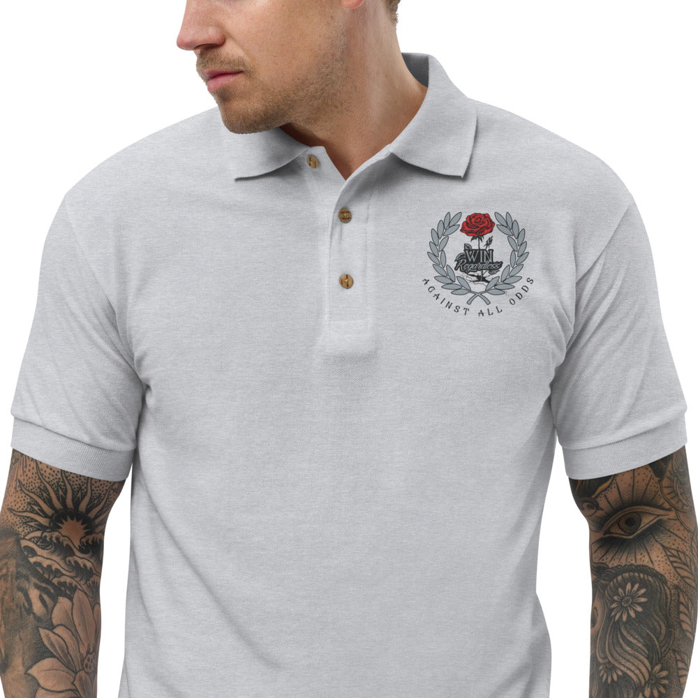 Win Regardless Embroidered Polo Shirt