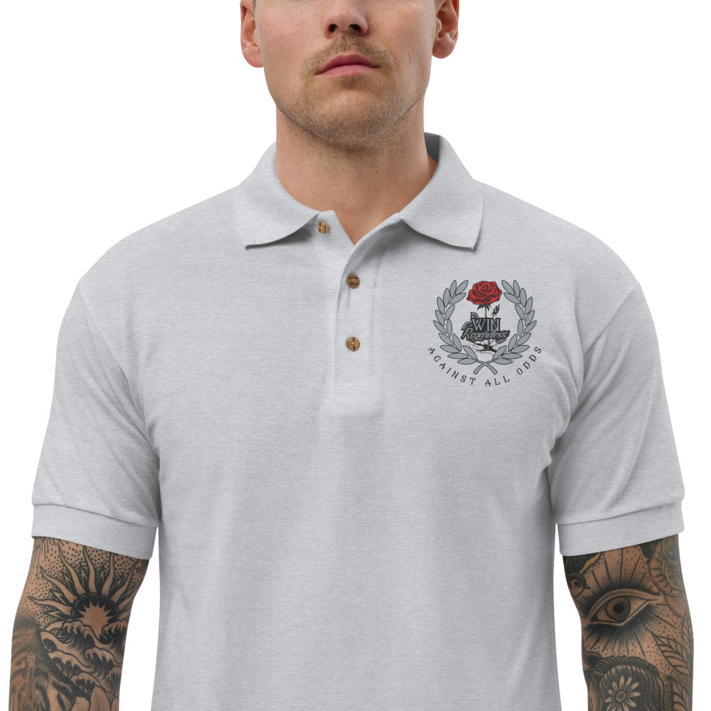 Win Regardless Embroidered Polo Shirt