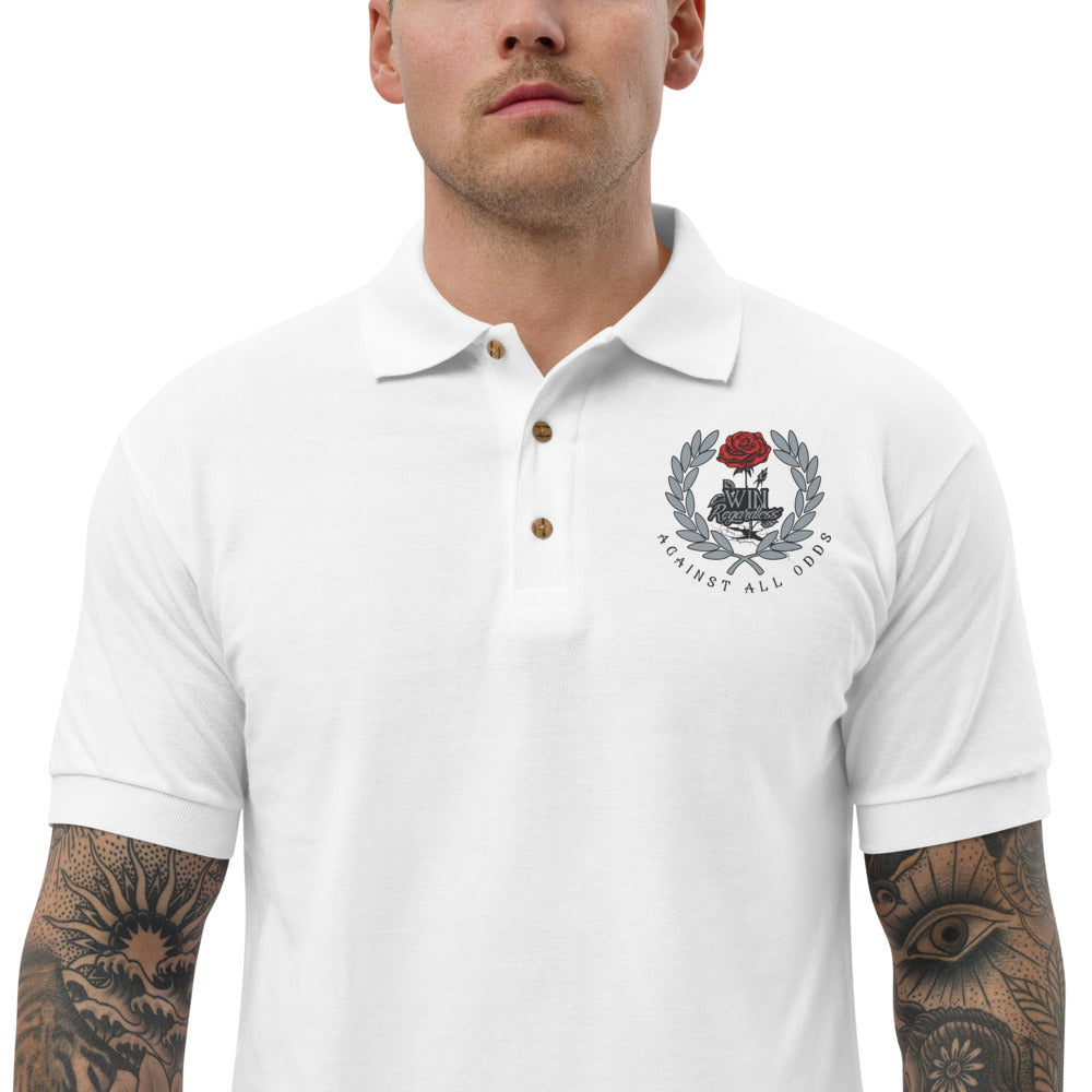 Win Regardless Embroidered Polo Shirt