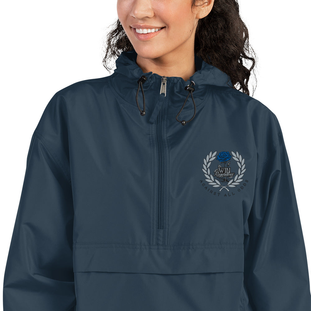 Embroidered (blue rose) Champion Packable Jacket