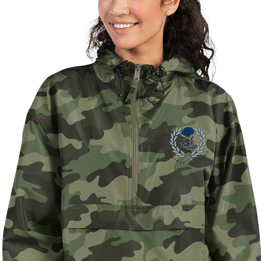 Embroidered (blue rose) Champion Packable Jacket