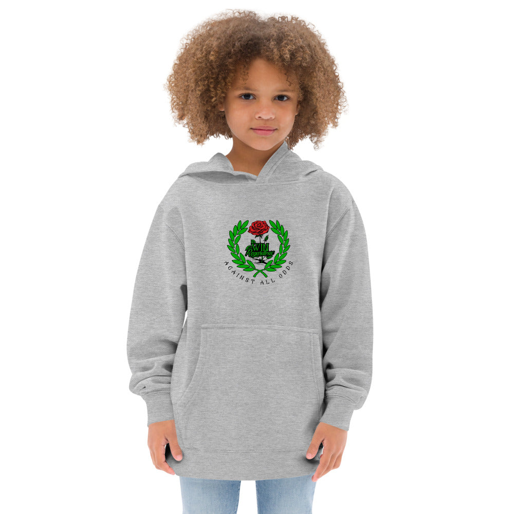 Kids Win logo 1 fleece hoodie