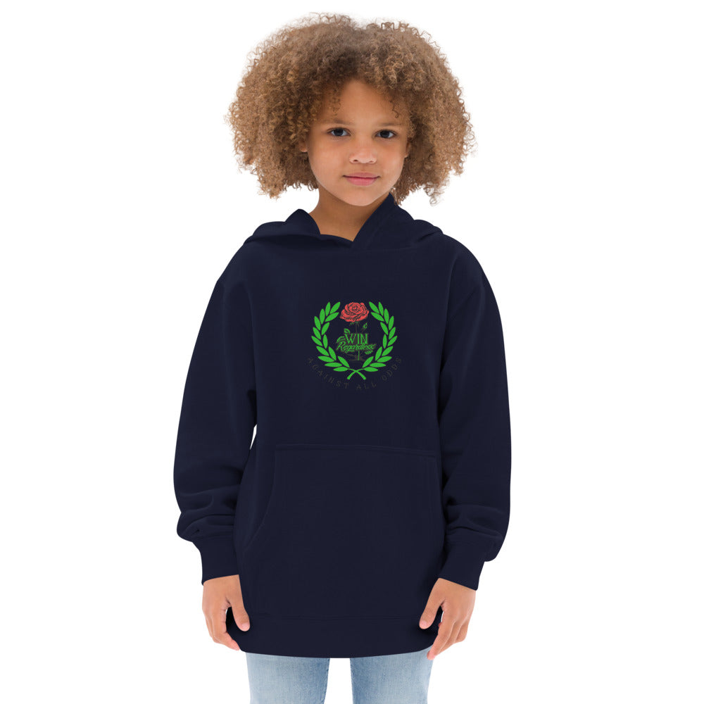 Kids Win logo 1 fleece hoodie