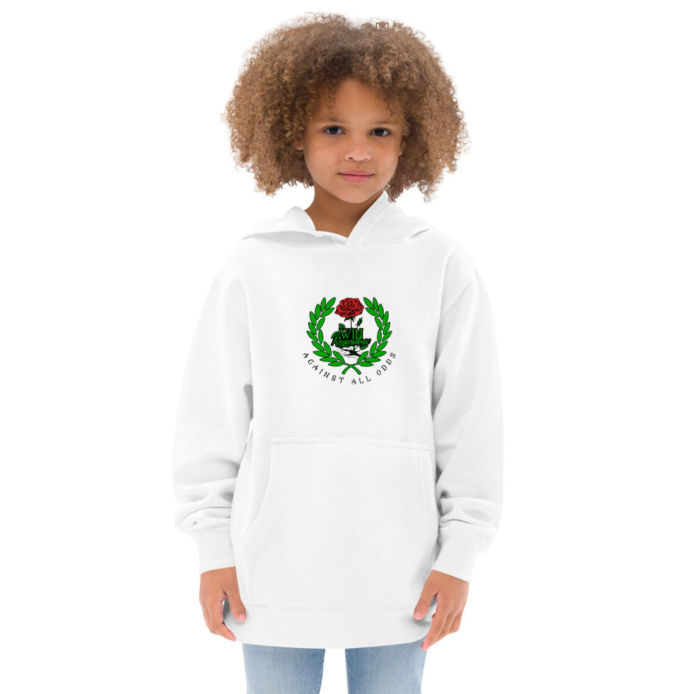 Kids Win logo 1 fleece hoodie