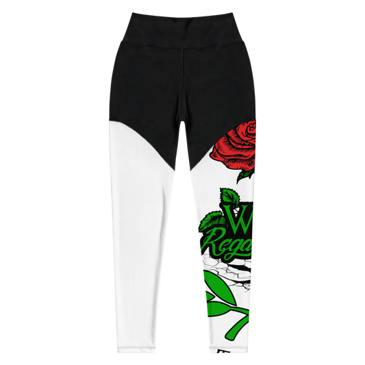 Sports Leggings Win Regardless Rose Black/White