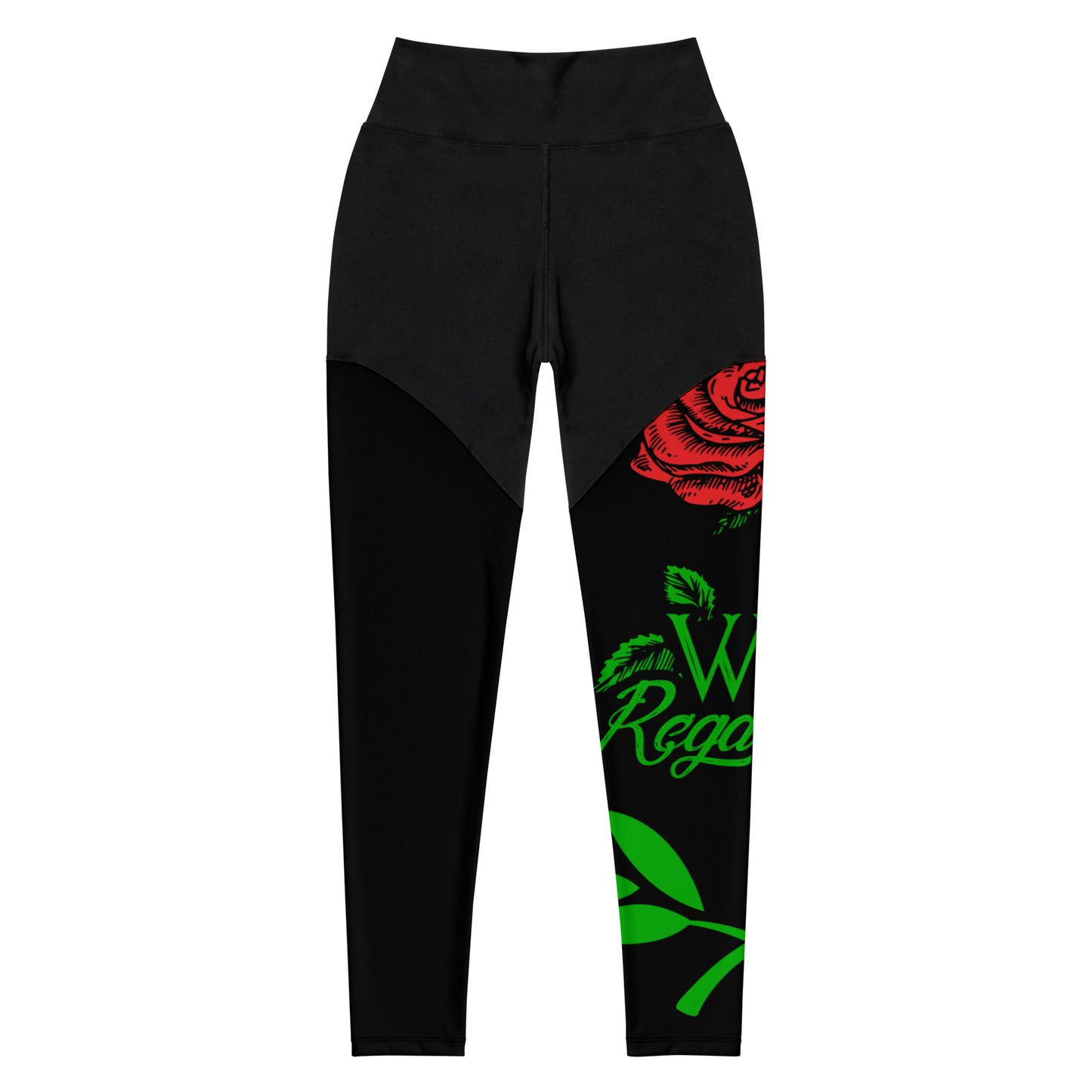 Sports Leggings Win Rose Black