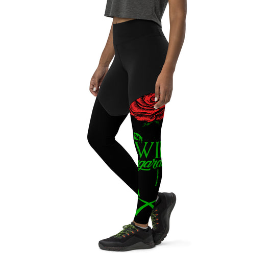 Sports Leggings Win Rose Black