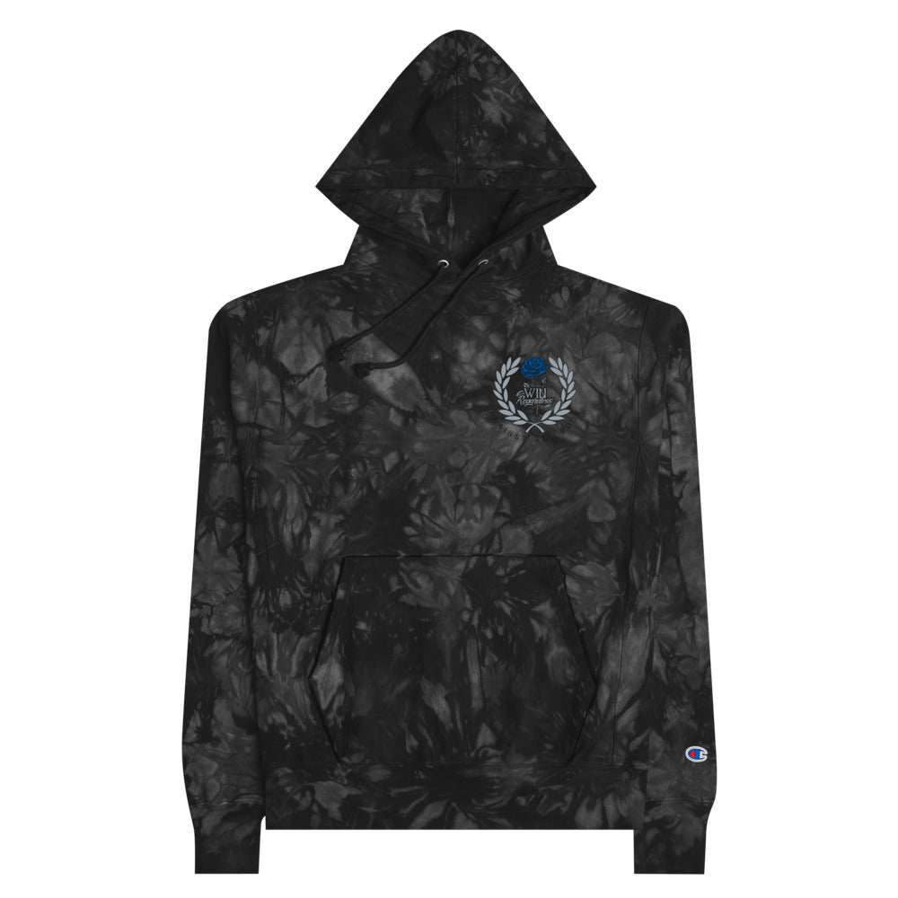 Win(left chest) Unisex Champion tie-dye hoodie