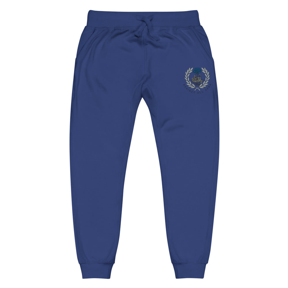 Win (blue rose) Unisex fleece sweatpants