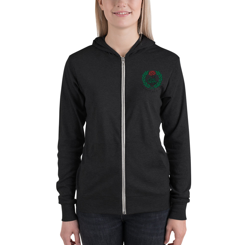 Unisex zip hoodie Win Rose