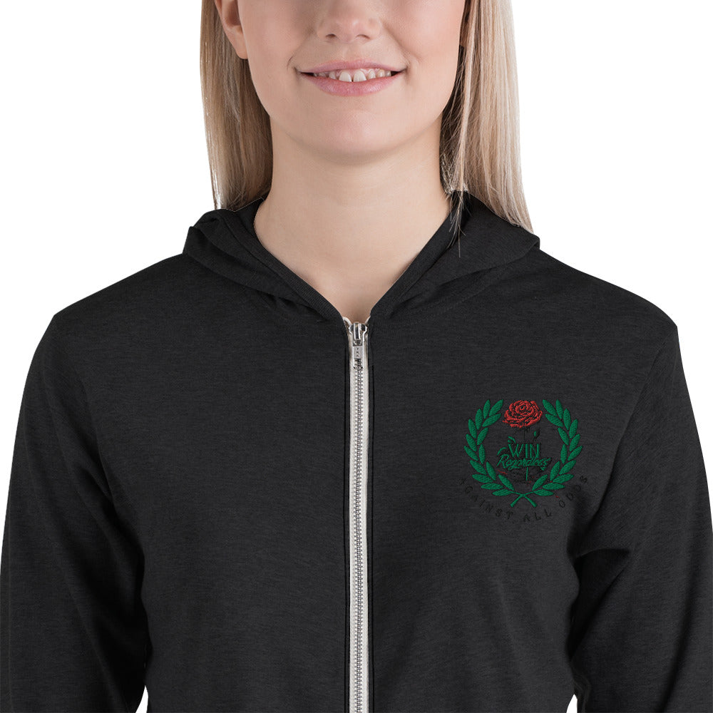 Unisex zip hoodie Win Rose