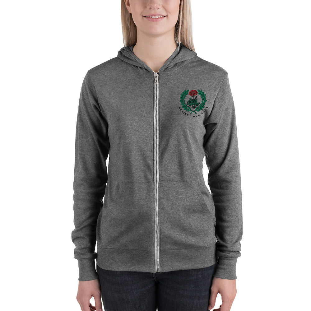 Unisex zip hoodie Win Rose