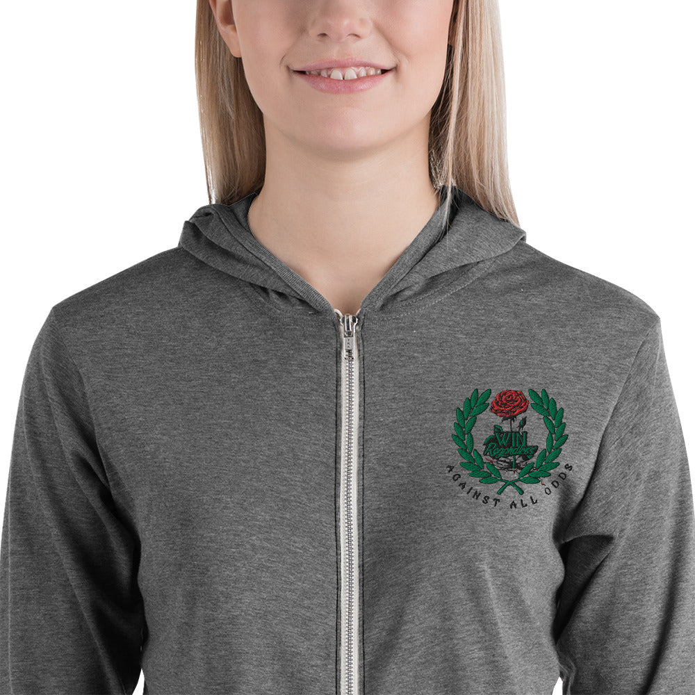 Unisex zip hoodie Win Rose