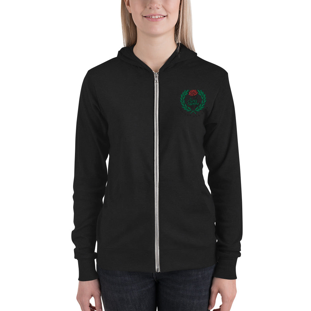 Unisex zip hoodie Win Rose