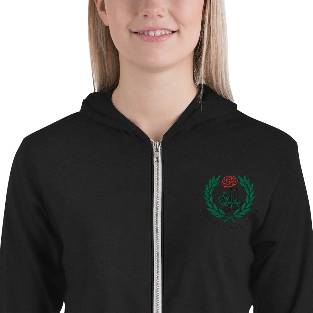 Unisex zip hoodie Win Rose