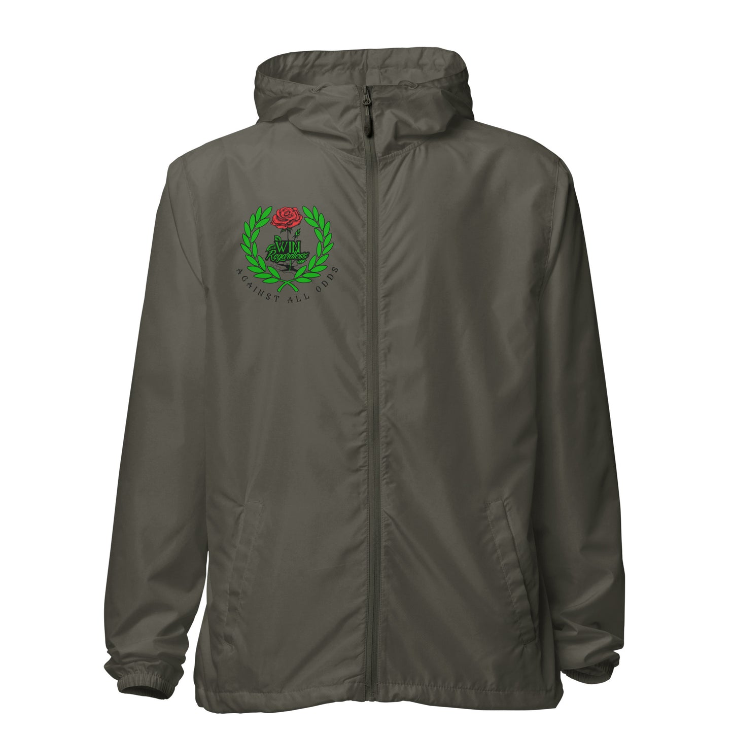 Win Regardless zip up windbreaker