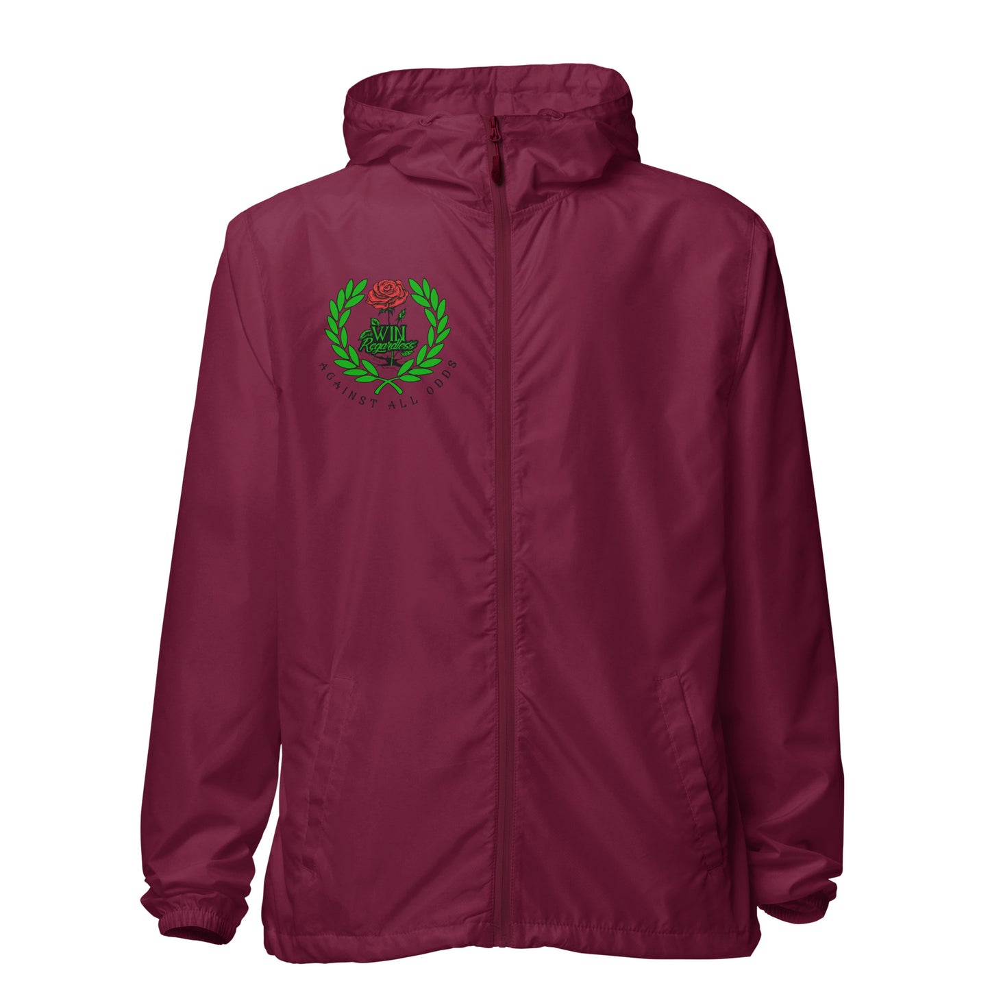 Win Regardless zip up windbreaker